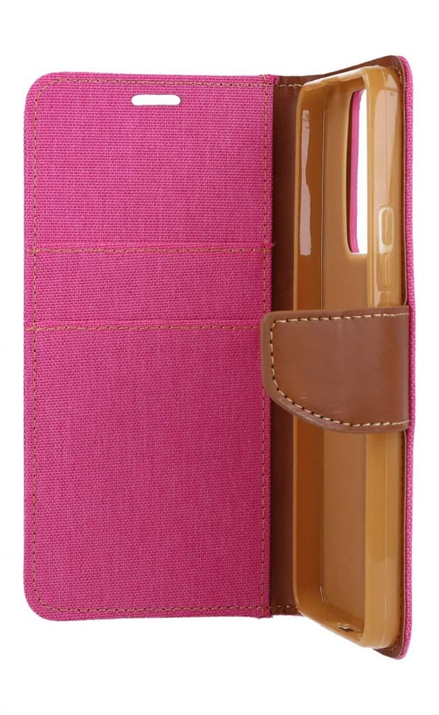 Pouzdro Canvas Xiaomi Redmi Note 13 5G knížkové růžové 122759 - náhled 3
