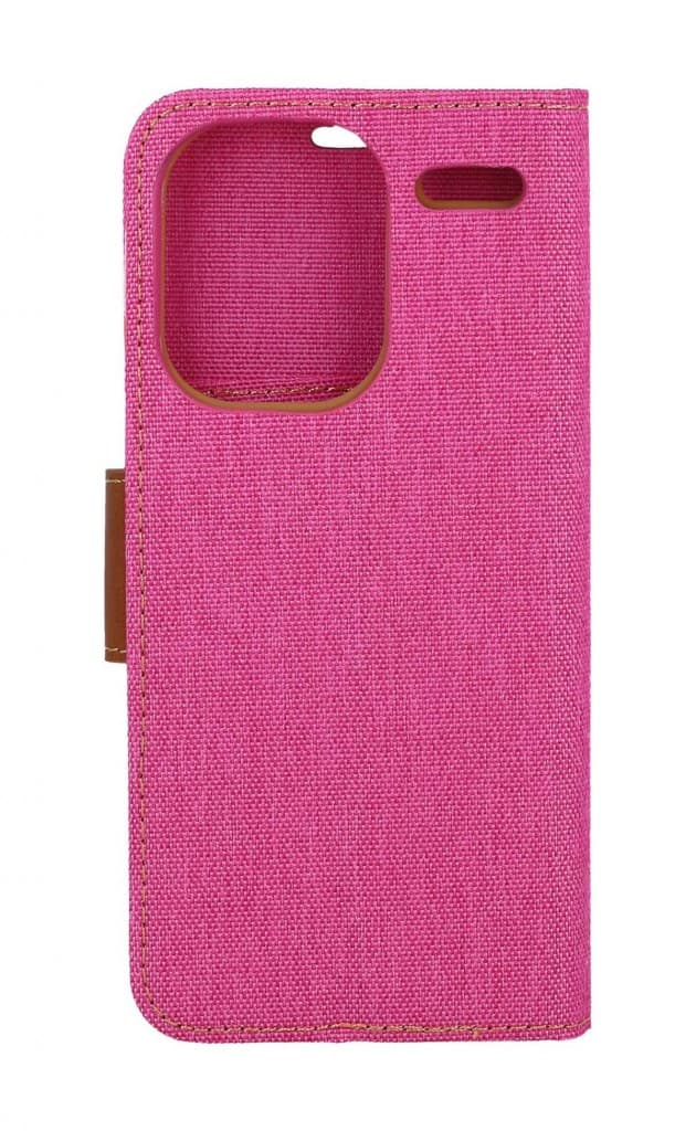 Pouzdro Canvas Xiaomi Redmi Note 13 Pro+ 5G knížkové růžové 122760 - náhled 2