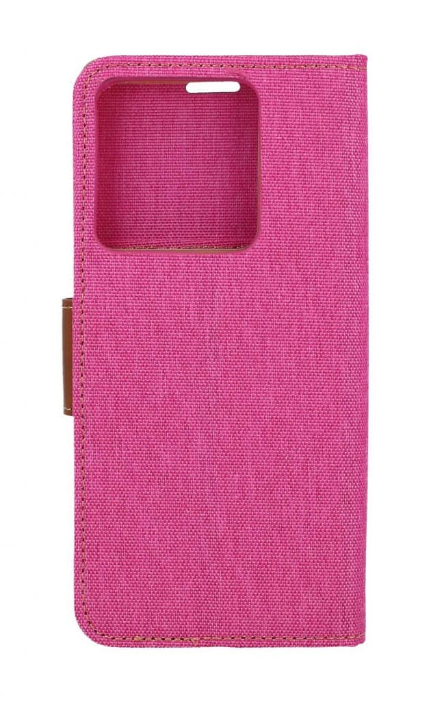Pouzdro Canvas Xiaomi Redmi Note 13 Pro 5G knížkové růžové 122762 - náhled 2