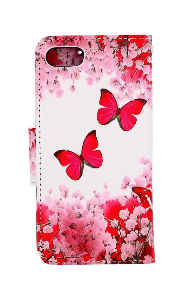 Pouzdro TopQ iPhone SE 2022 knížkové Růžoví motýlci 74781 - náhled 2