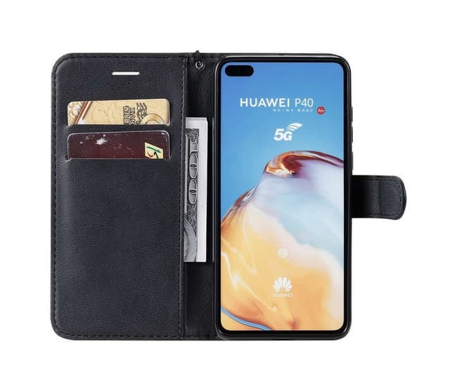 Kryt TopQ Huawei P40 knížkový Basic černý 49887 - náhled 2
