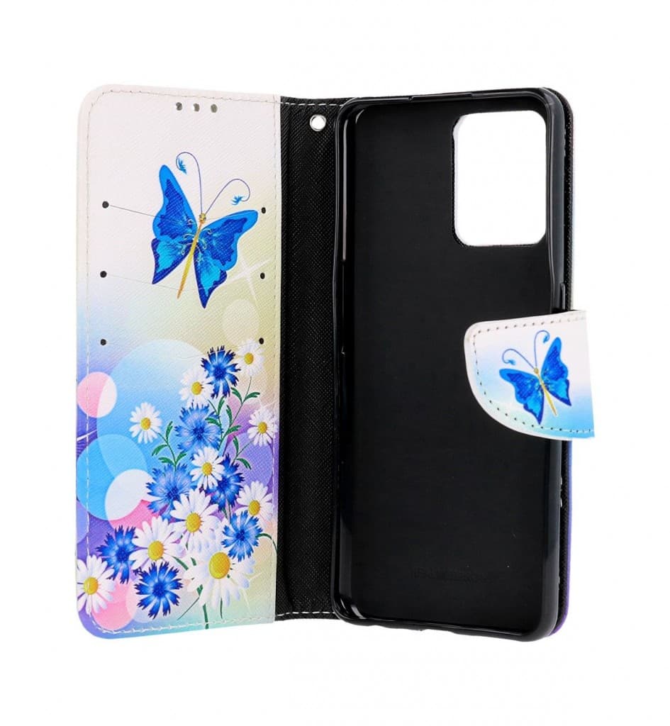 Pouzdro TopQ Realme 9 knížkové Bílé s motýlkem 75687 - náhled 3