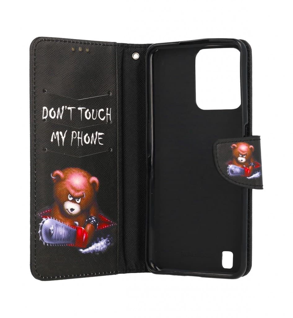 Pouzdro TopQ Realme C31 knížkové Don´t Touch méďa 74853 - náhled 3