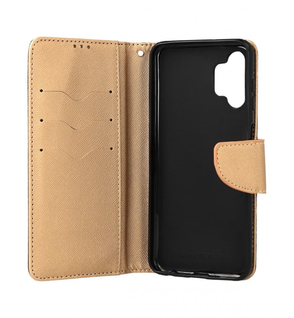 Pouzdro TopQ Samsung A13 knížkové černo-zlaté 72186 - náhled 3