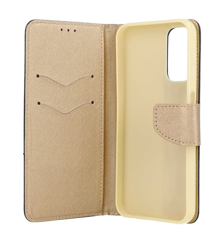 Pouzdro TopQ Samsung A14 knížkové černo-zlaté 108425 - náhled 3