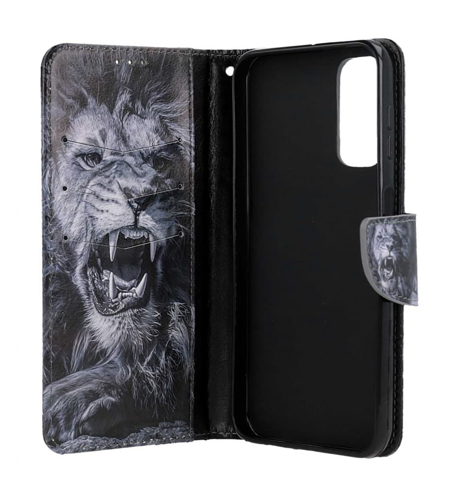 Pouzdro TopQ Samsung A14 knížkové Černobílý lev 112852 - náhled 3