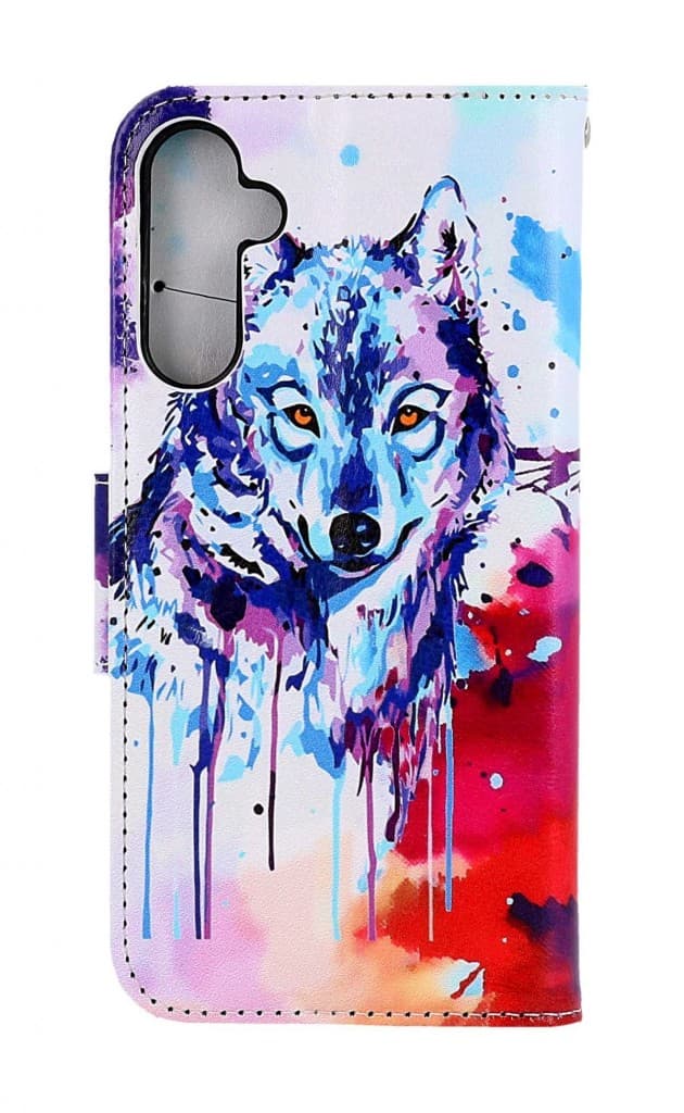 Pouzdro TopQ Samsung A34 knížkové Kresba vlka 94270 - náhled 2