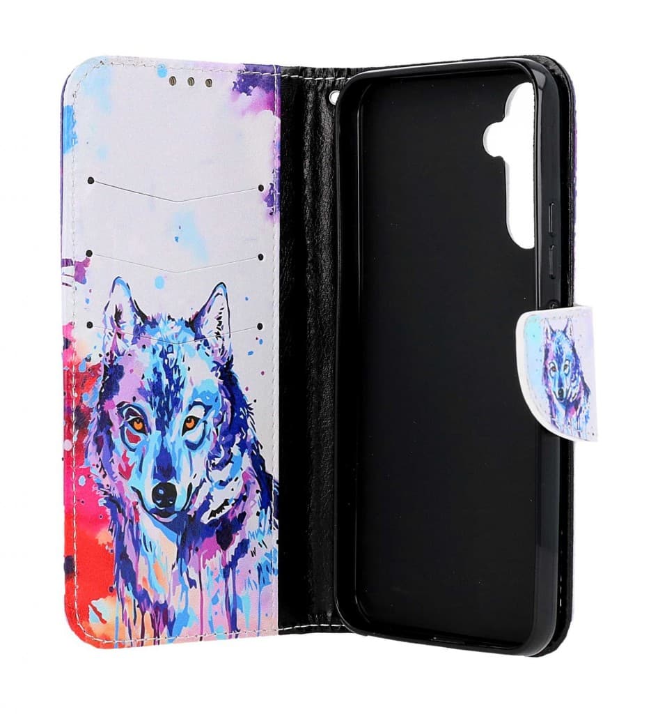 Pouzdro TopQ Samsung A34 knížkové Kresba vlka 94270 - náhled 3