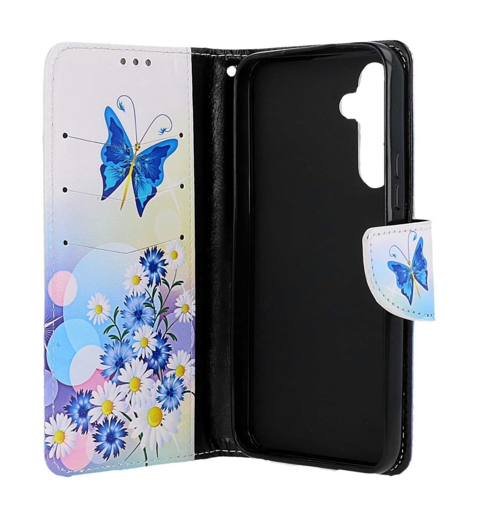 Pouzdro TopQ Samsung A54 5G knížkové Bílé s motýlkem 112827 - náhled 3