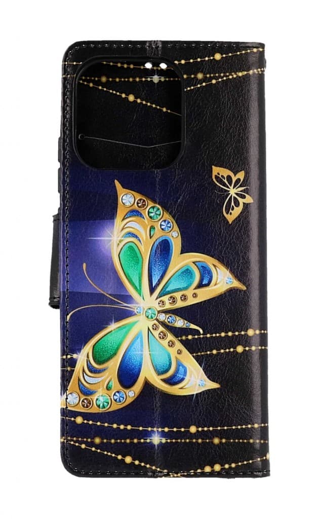 Pouzdro TopQ Xiaomi Redmi 12C knížkové Zlatý motýl 112659 - náhled 2