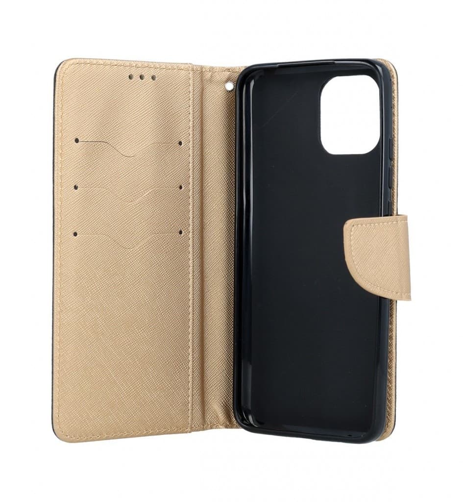 Pouzdro TopQ Xiaomi Redmi A1 knížkové černo-zlaté 86078 - náhled 3