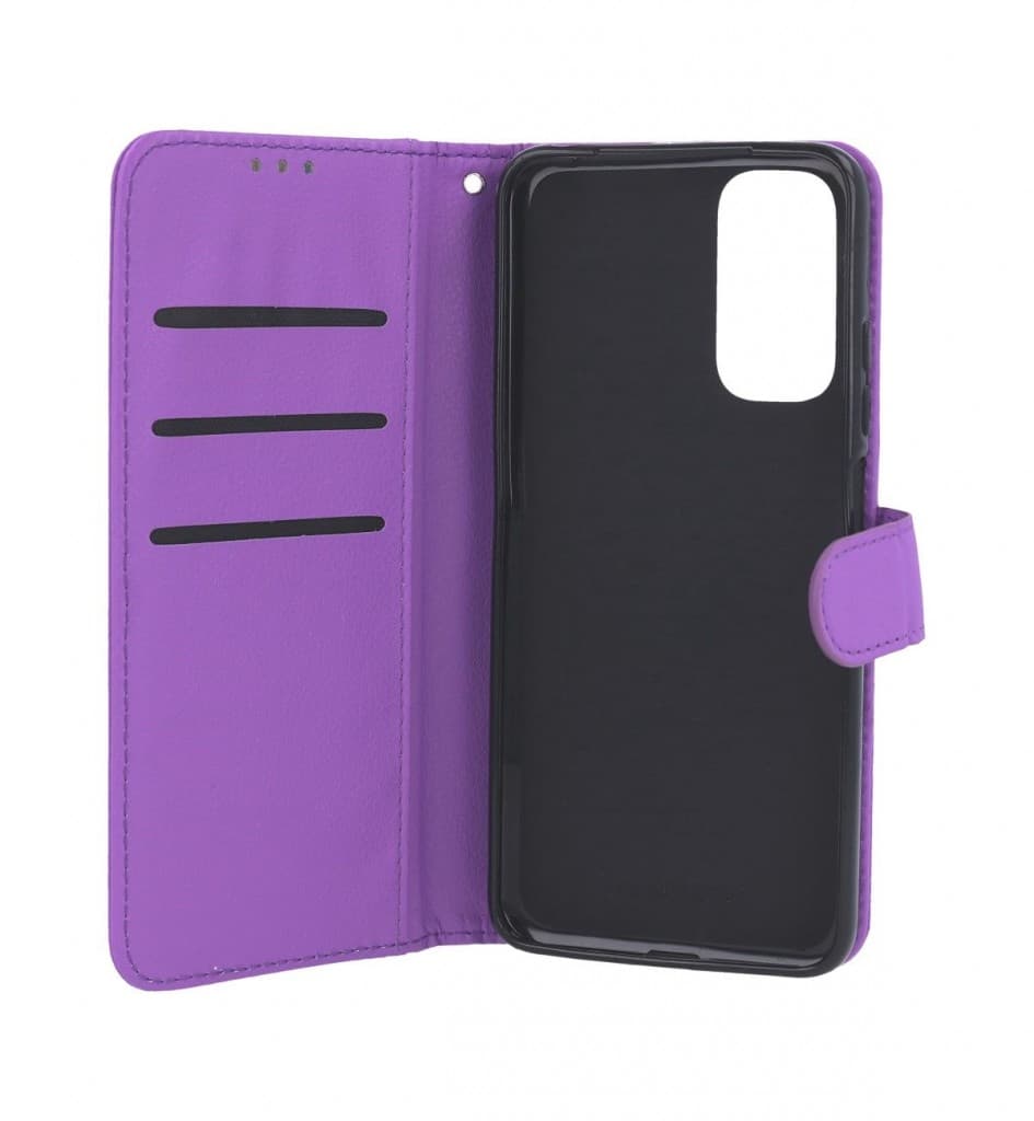 Pouzdro TopQ Xiaomi Redmi Note 11 knížkové fialové s přezkou 73690 - náhled 3