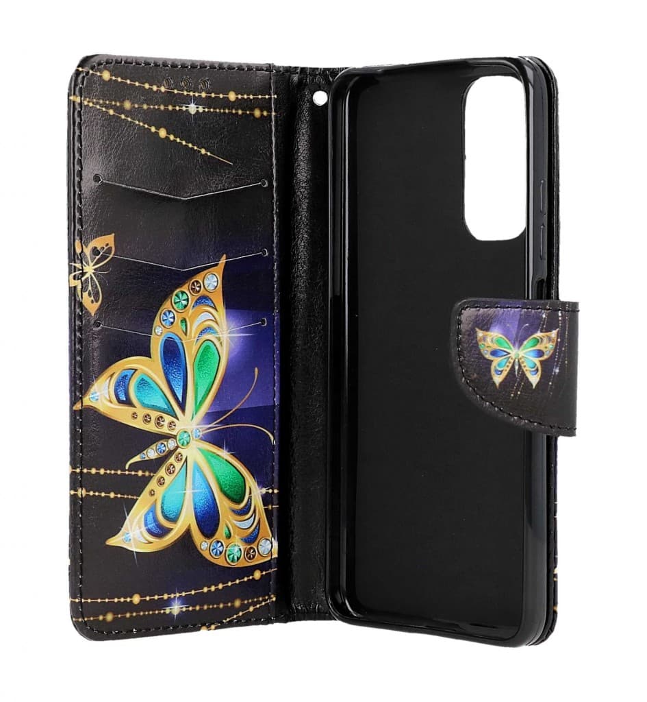Pouzdro TopQ Xiaomi Redmi Note 11 knížkové Zlatý motýl 73644 - náhled 3