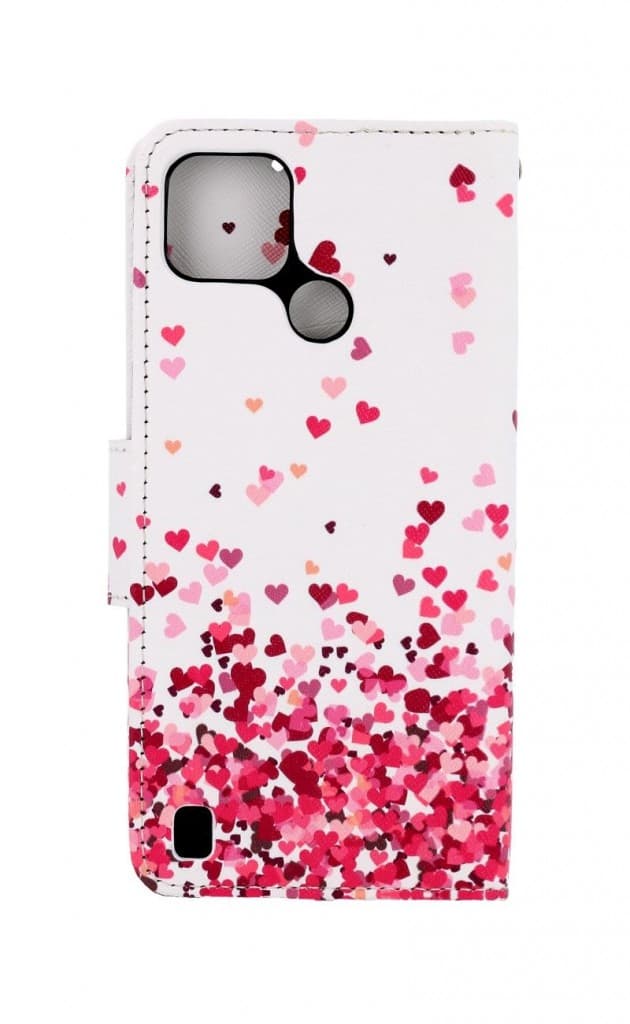 Pouzdro TopQ Realme C21Y knížkové Srdíčka 70268 - náhled 2