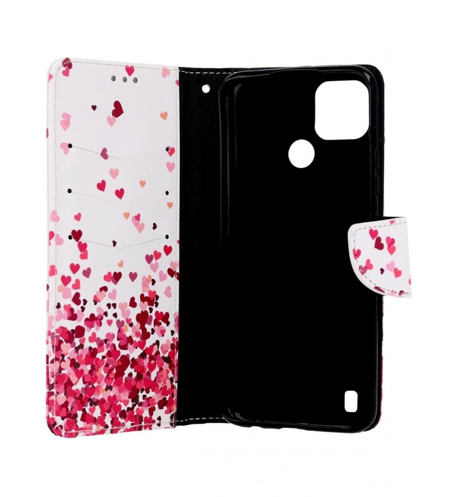 Pouzdro TopQ Realme C21Y knížkové Srdíčka 70268 - náhled 3