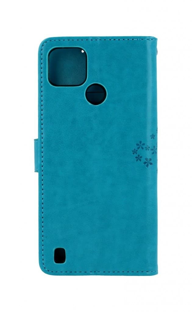 Pouzdro TopQ Realme C25Y knížkové Tyrkysový strom sovičky 70808 - náhled 2