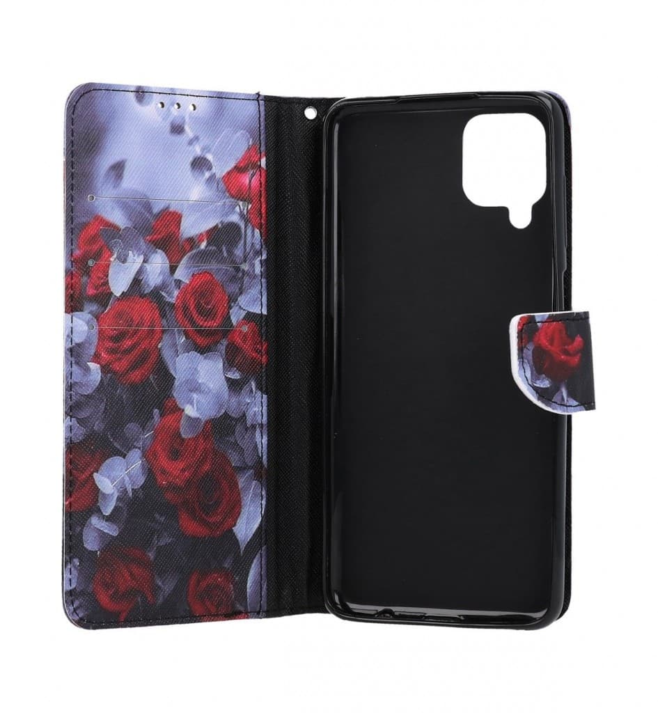 Pouzdro TopQ Samsung A22 knížkové Červené růže mix 66280 - náhled 3