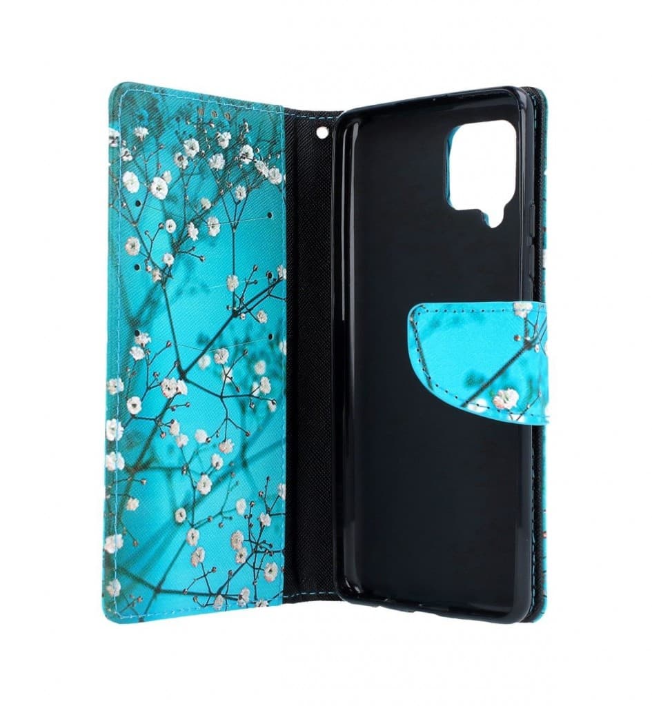 Pouzdro TopQ Samsung A42 knížkové Modré s květy 55568 - náhled 3