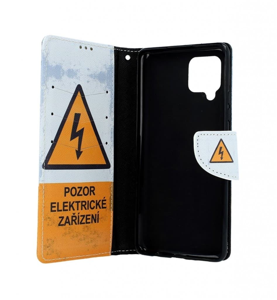 Pouzdro TopQ Samsung A42 knížkové Pozor elektrické zařízení 55575 - náhled 3