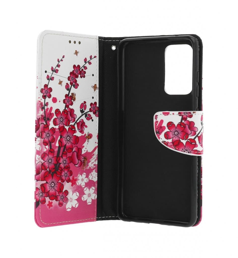 Pouzdro TopQ Samsung A52 knížkové Kytičky textil 56590 - náhled 3