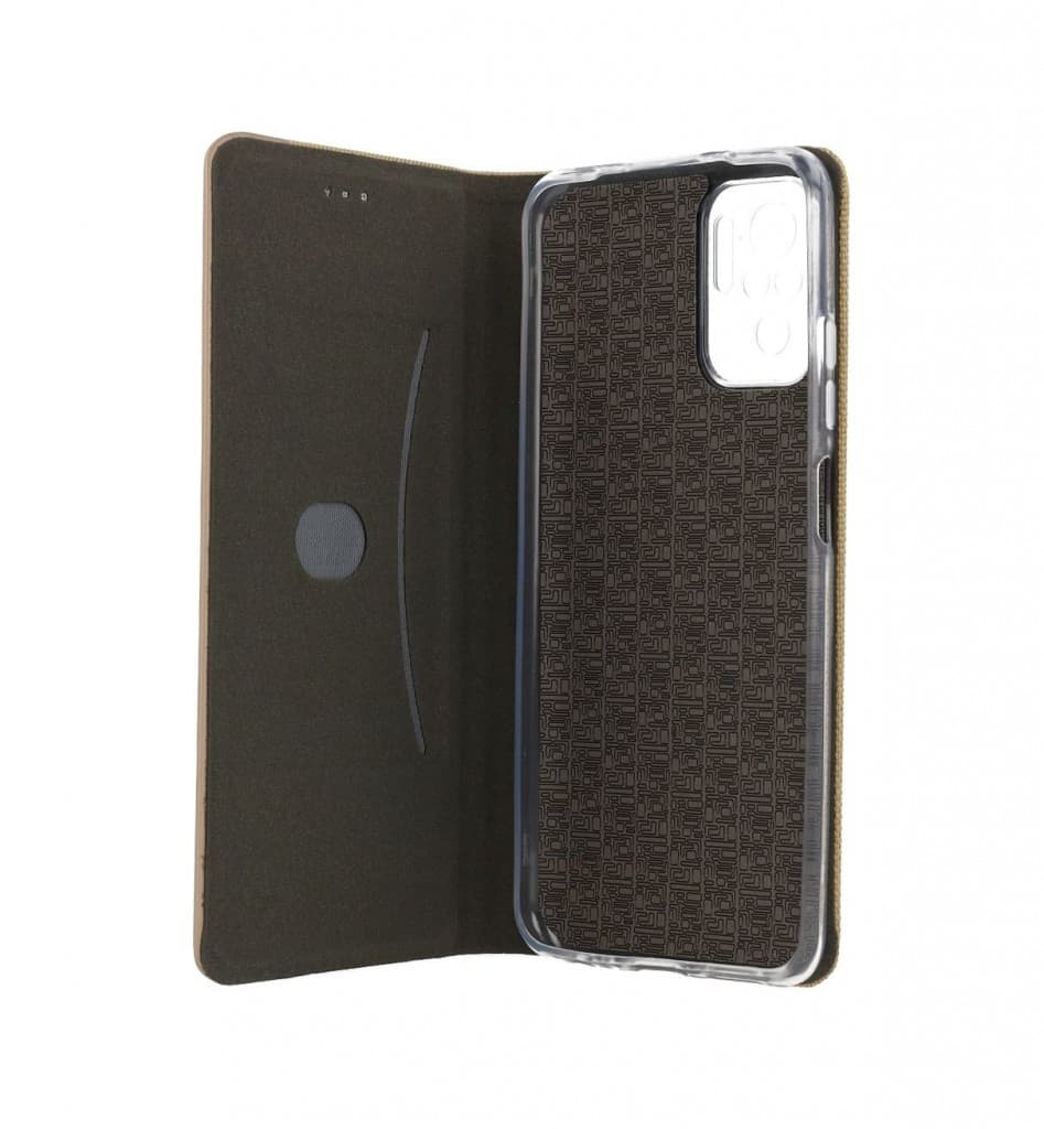 Pouzdro TopQ Xiaomi Redmi Note 10 knížkové Sensitive Book zlaté 57788 - náhled 3