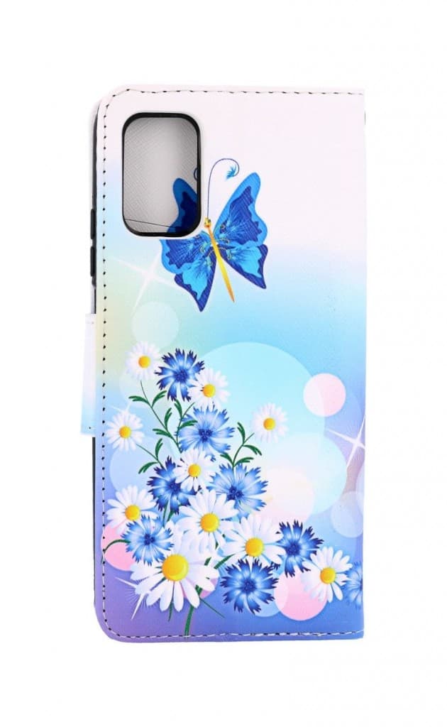 Pouzdro TopQ Xiaomi Poco M3 knížkové Bílé s motýlkem 58337 - náhled 2