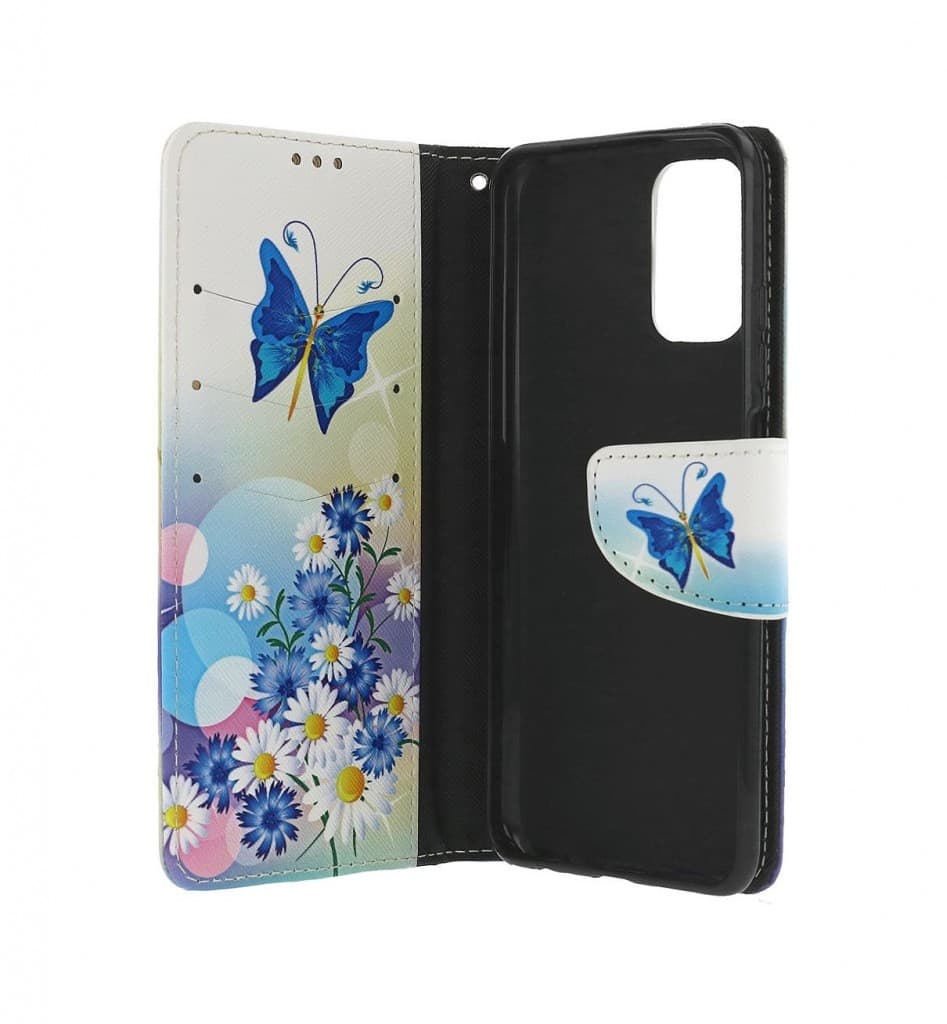 Pouzdro TopQ Xiaomi Redmi 10 knížkové Bílé s motýlkem 67588 - náhled 3