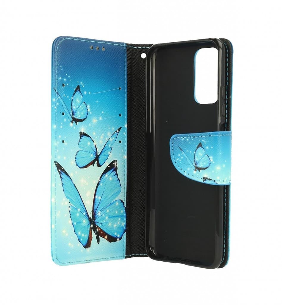 Pouzdro TopQ Xiaomi Redmi 10 knížkové Modří motýlci 67571 - náhled 3