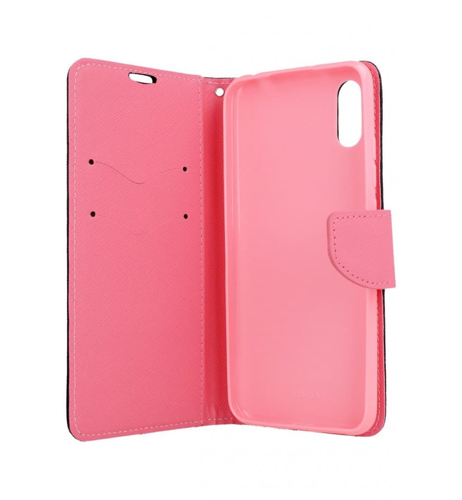 Pouzdro TopQ Xiaomi Redmi 9A knížkové černo-růžové 55474 - náhled 3