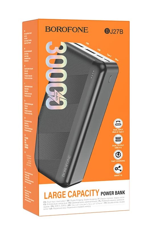 Powerbank Borofone BJ27B Pindar 30000mAh černá 92374 - náhled 4