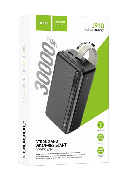 Powerbank HOCO J91B 30000mAh černá 92370 - náhled 3