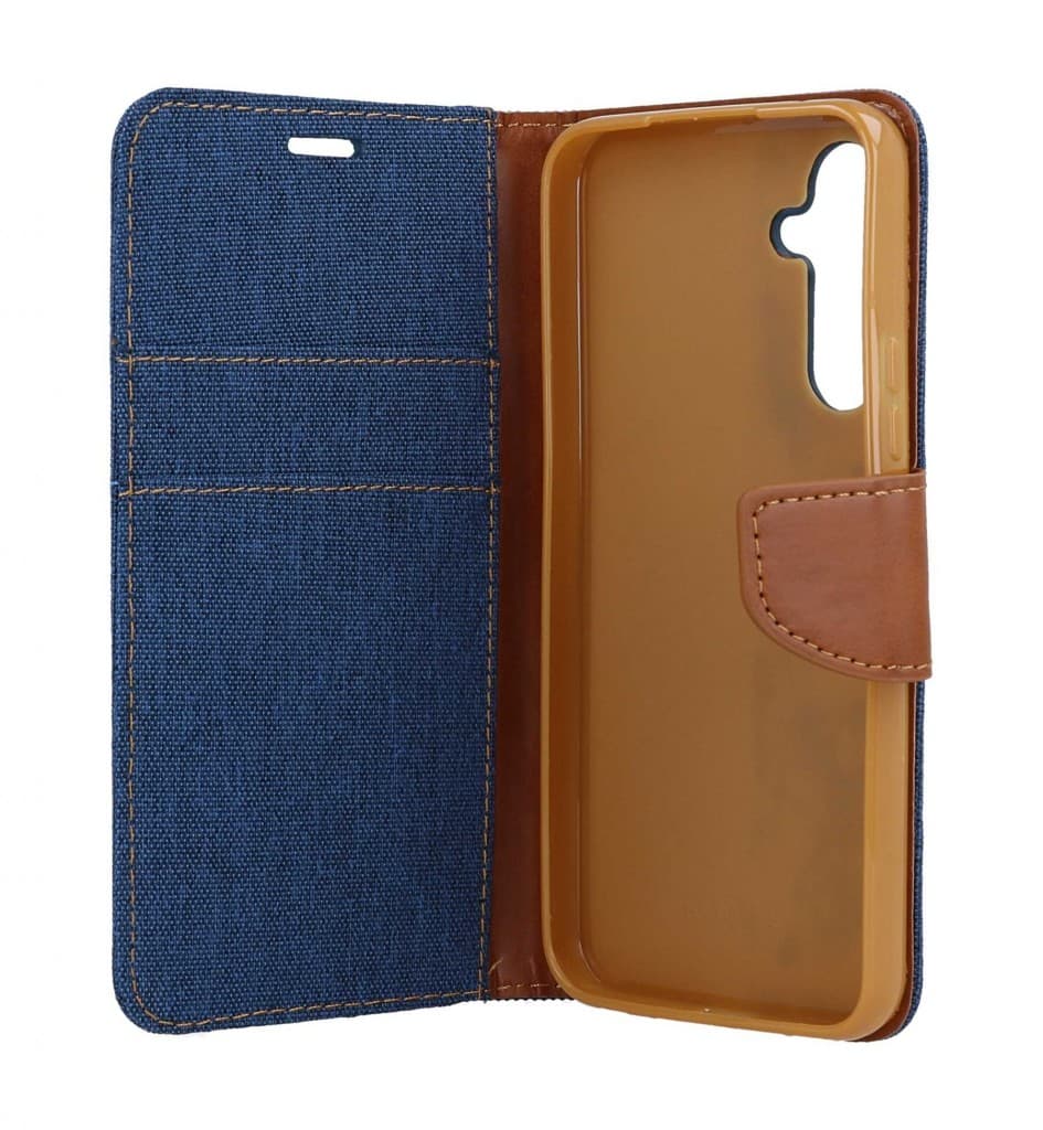 Pouzdro Canvas Samsung A55 knížkové modré tmavé 125577 - náhled 2