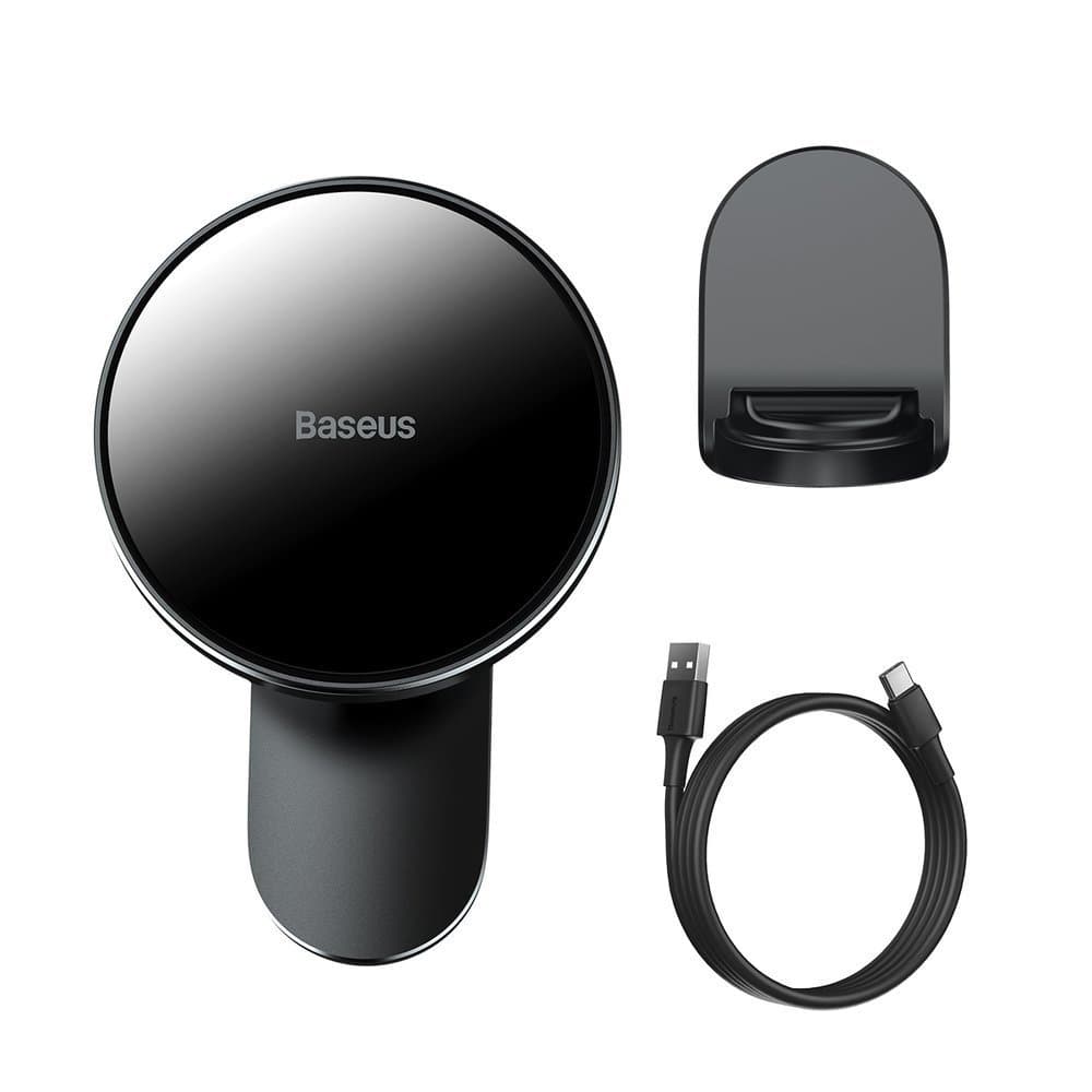 Držák na mobil Baseus do auta s funkcí bezdrátového nabíjení WXJN-01 Big Energy černý 61891 - náhled 5