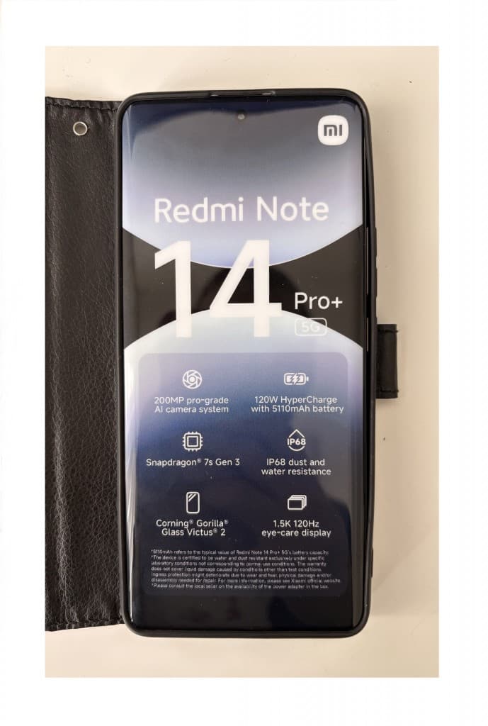 Pouzdro TopQ Xiaomi Redmi Note 14 Pro+ 5G knížkové černé s přezkou 137345 - náhled 2