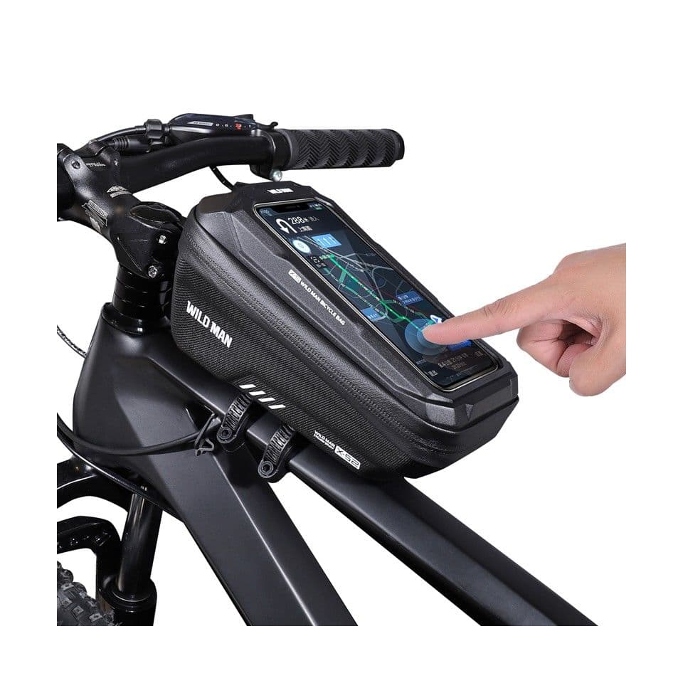 Pouzdro WildMan XS2 pro mobilní telefon na rám kola černé 1L 75258 - náhled 3