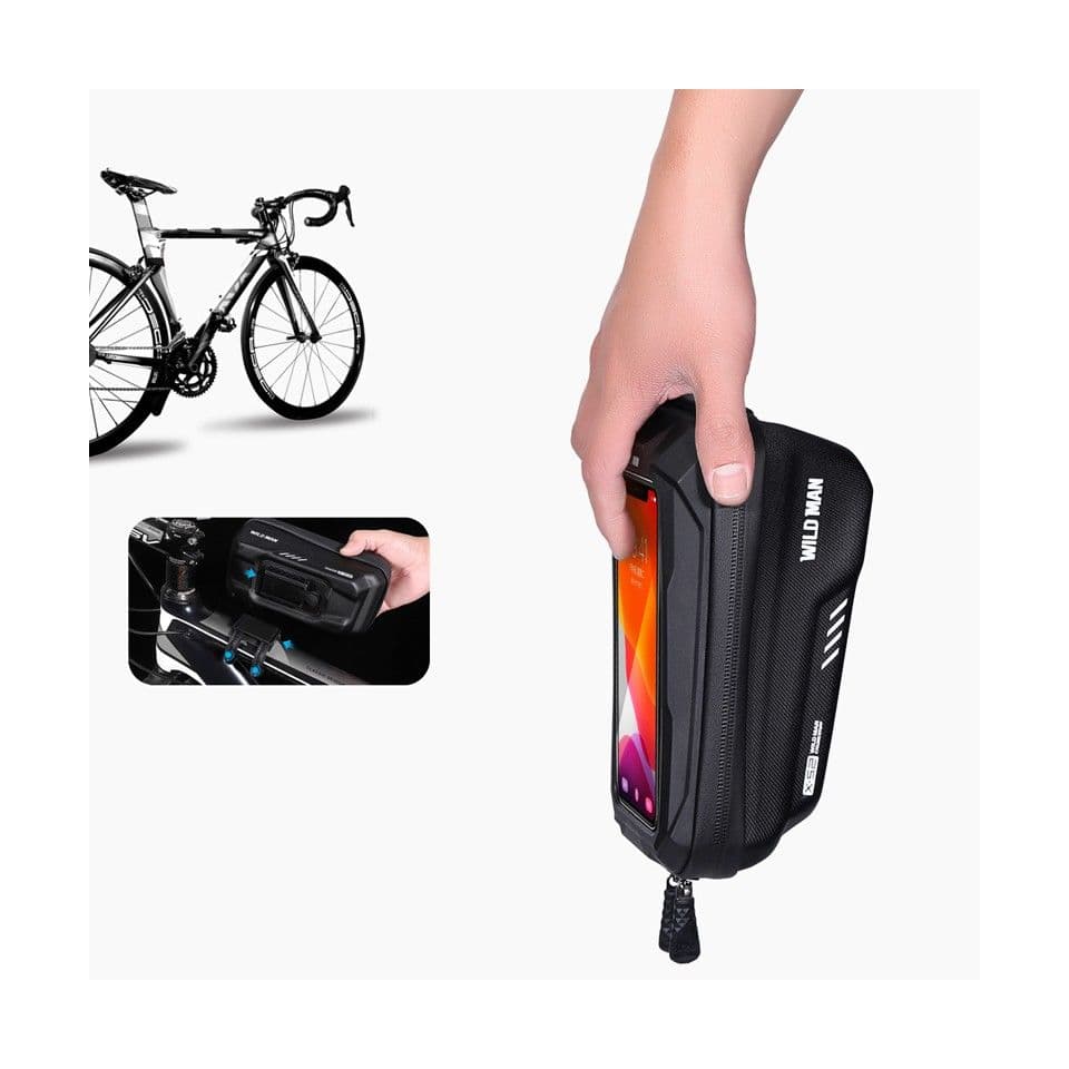Pouzdro WildMan XS2 pro mobilní telefon na rám kola černé 1L 75258 - náhled 4