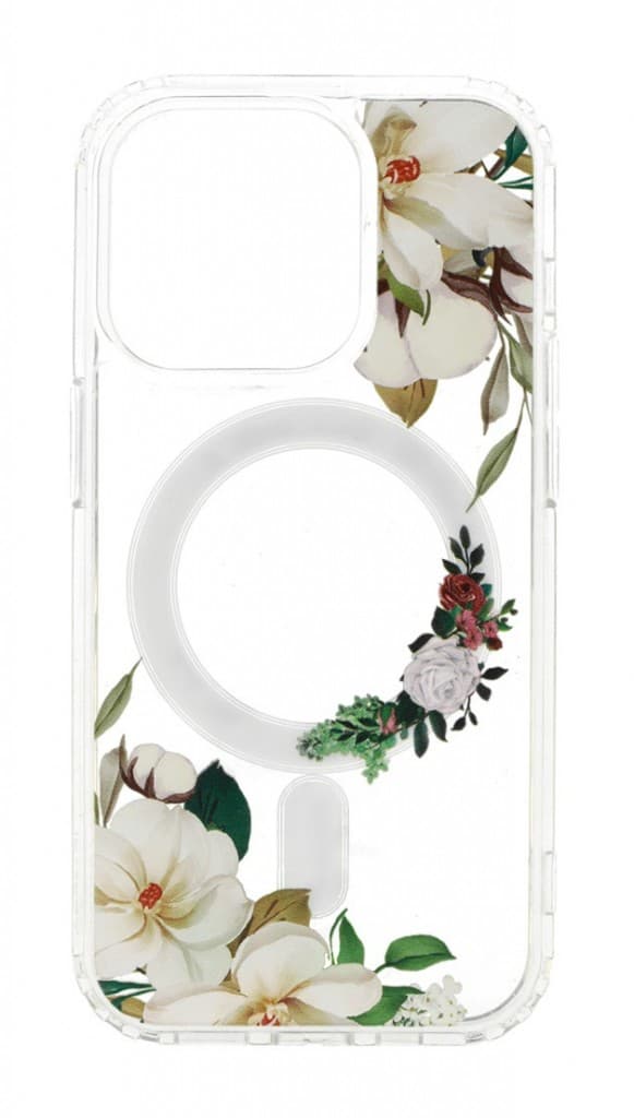 Kryt Tel Protect Flower iPhone 13 Pro MagSafe s bílými květy 98531 - náhled 2