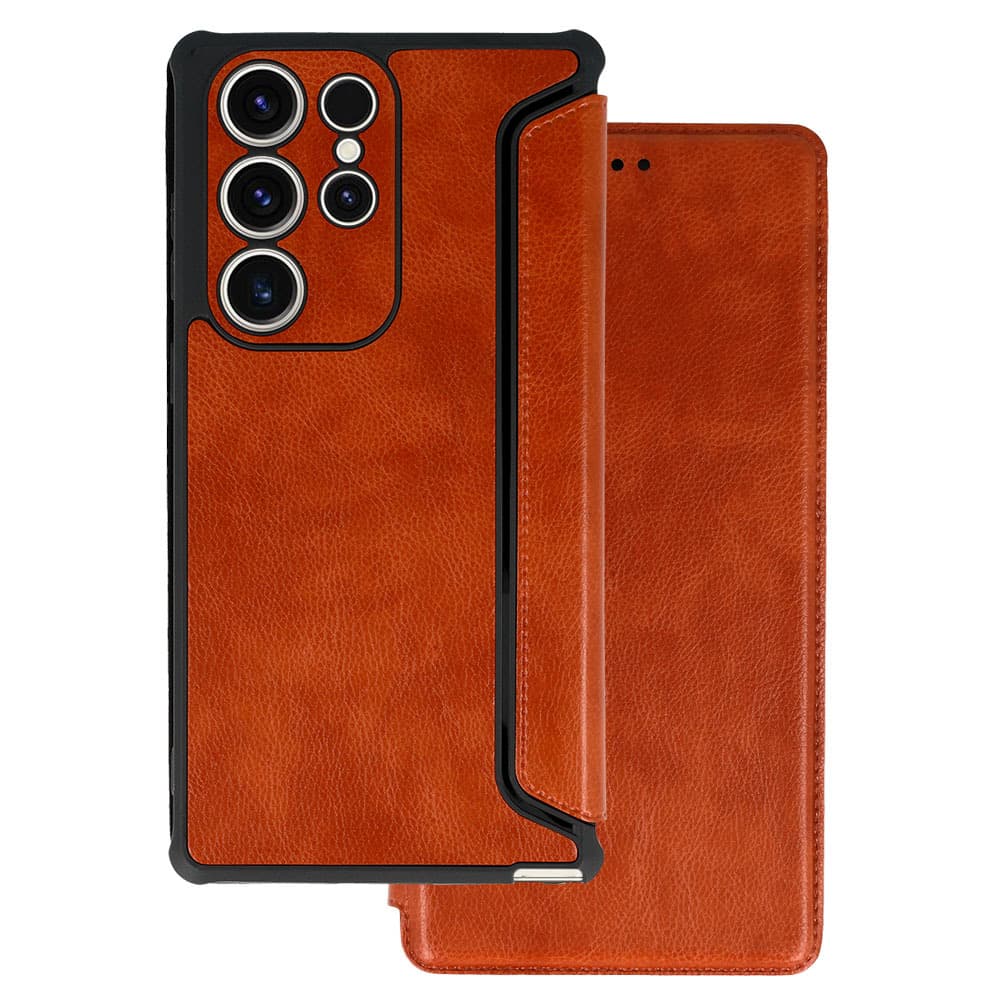 Kožené pouzdro Razor pro Samsung Galaxy S23 Plus hnědé - náhled 1