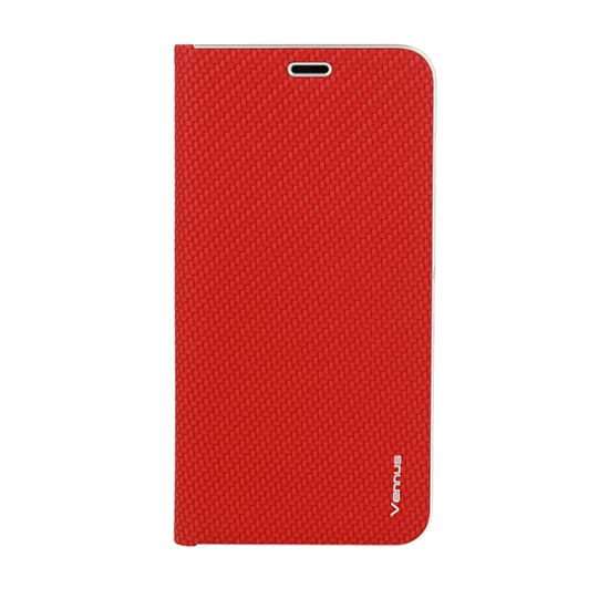 Vennus Book CARBON pouzdro s rámečkem pro Iphone 12 Pro Max červené - náhled 1