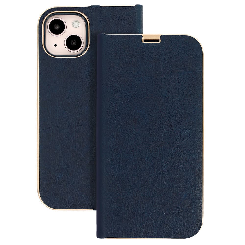 Pouzdro typu kniha s rámečkem pro Iphone 13 Pro Max navy - náhled 1