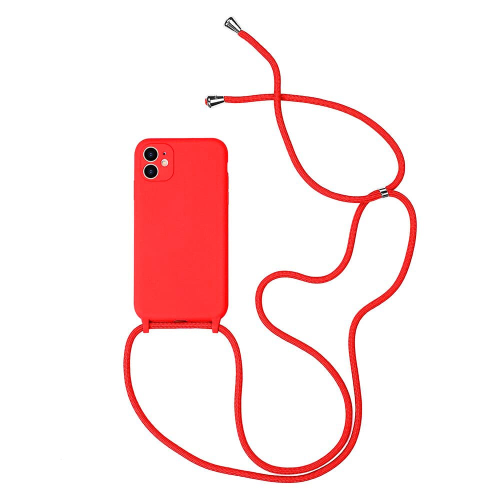 Silikonové pouzdro STRAP pro Iphone 11 Pro Red - náhled 1