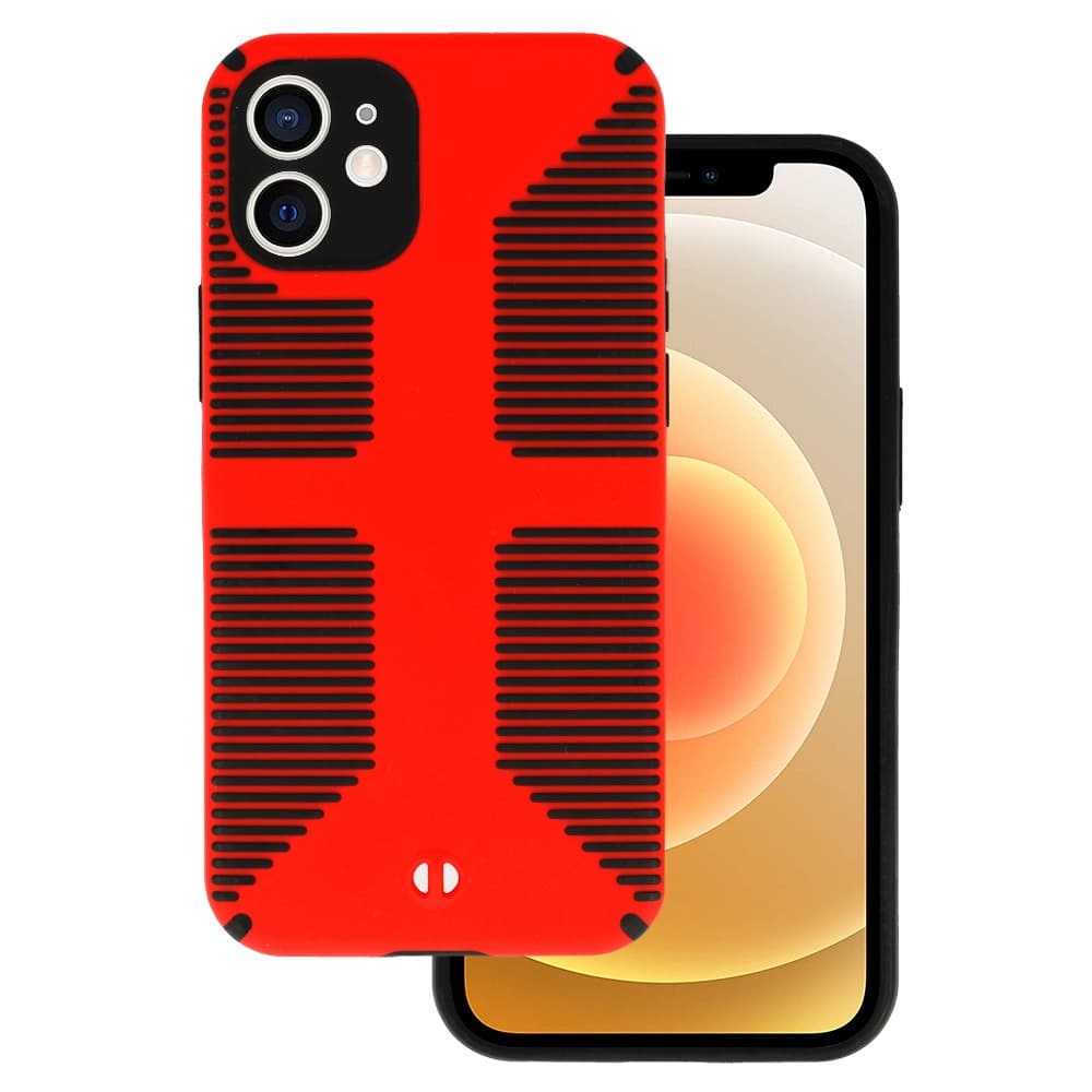 Pouzdro TEL PROTECT Grip pro Iphone 12 červené - náhled 1