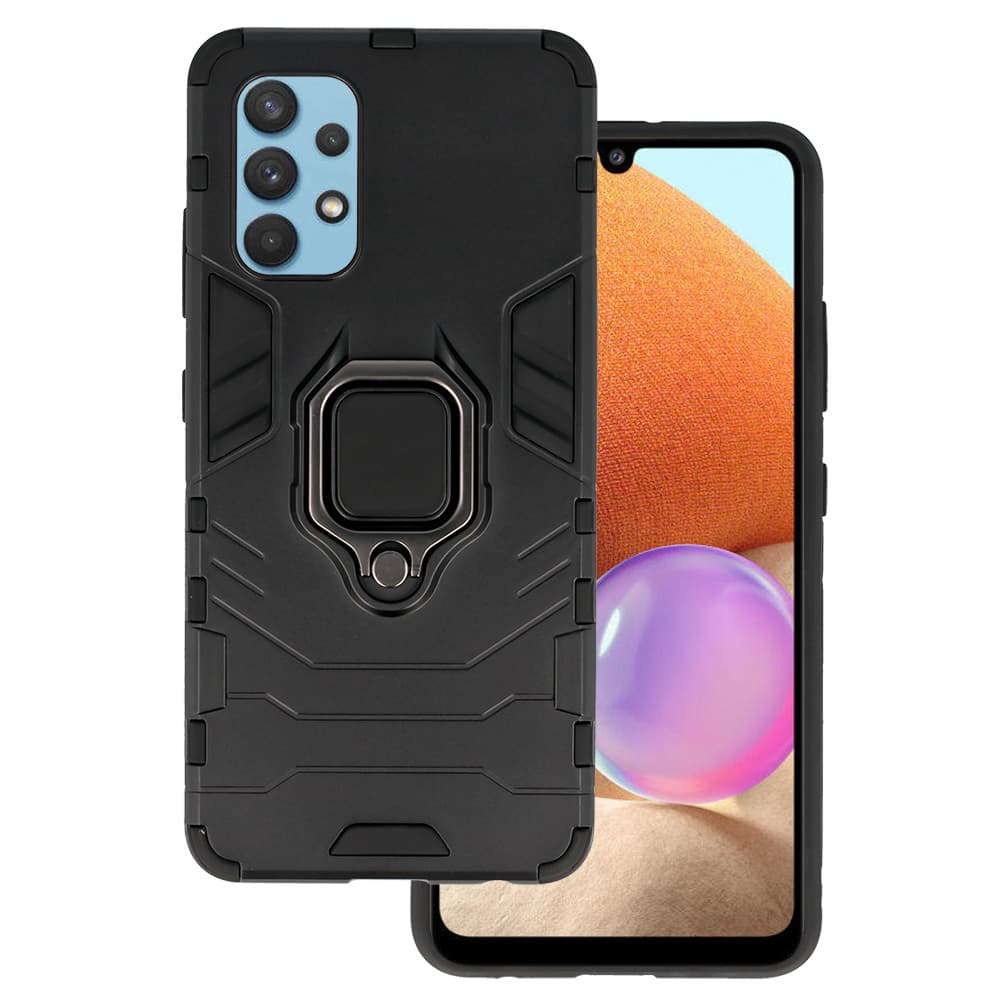 Zadní kryt Ring Armor na Samsung Galaxy A32 4G černý - náhled 1