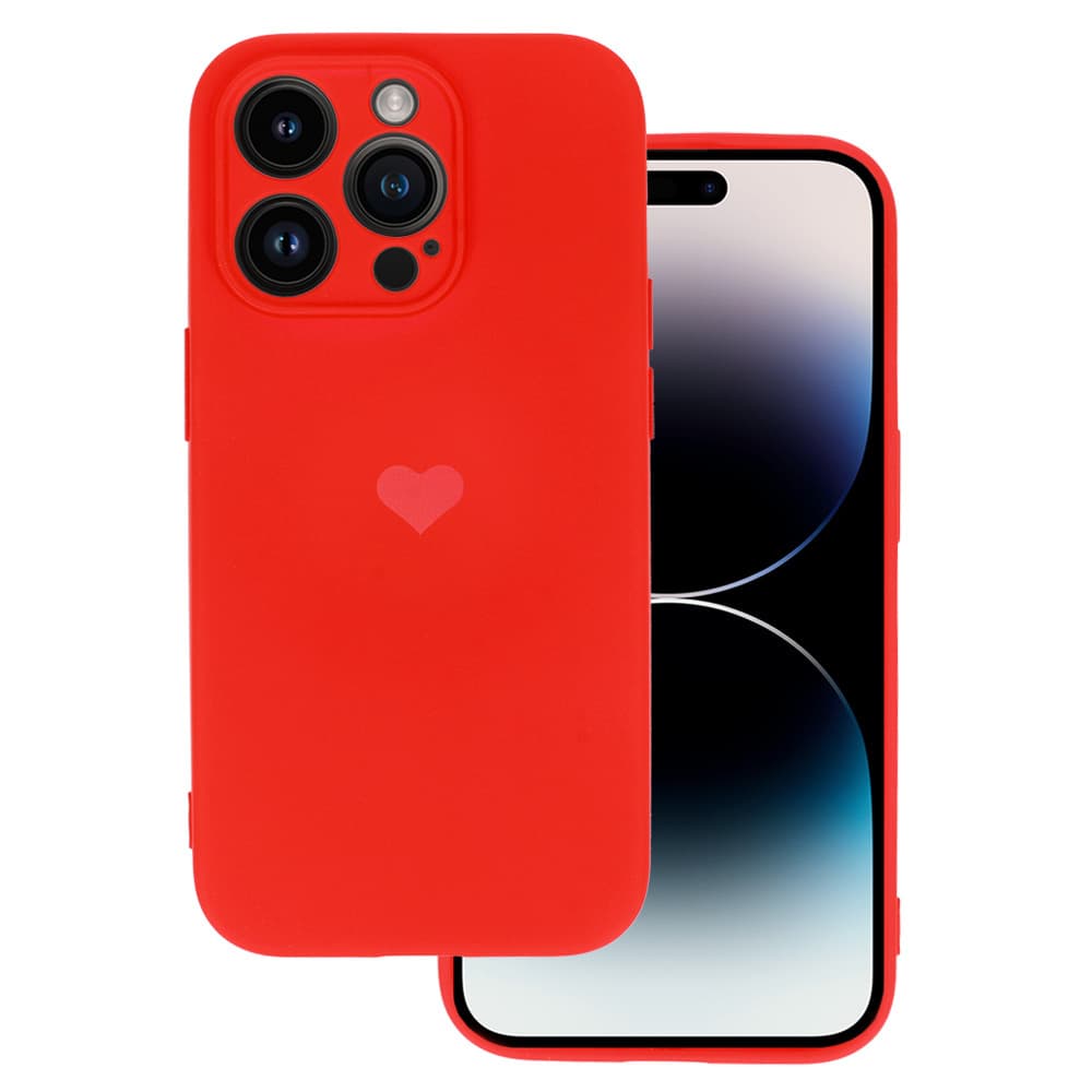 Vennus Silikonové pouzdro se srdcem pro Iphone 13 Pro design 1 červené - náhled 1