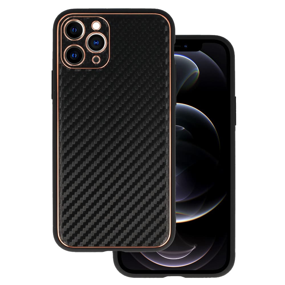 TEL PROTECT Kožené pouzdro Carbon pro Iphone 11 Pro Black - náhled 1