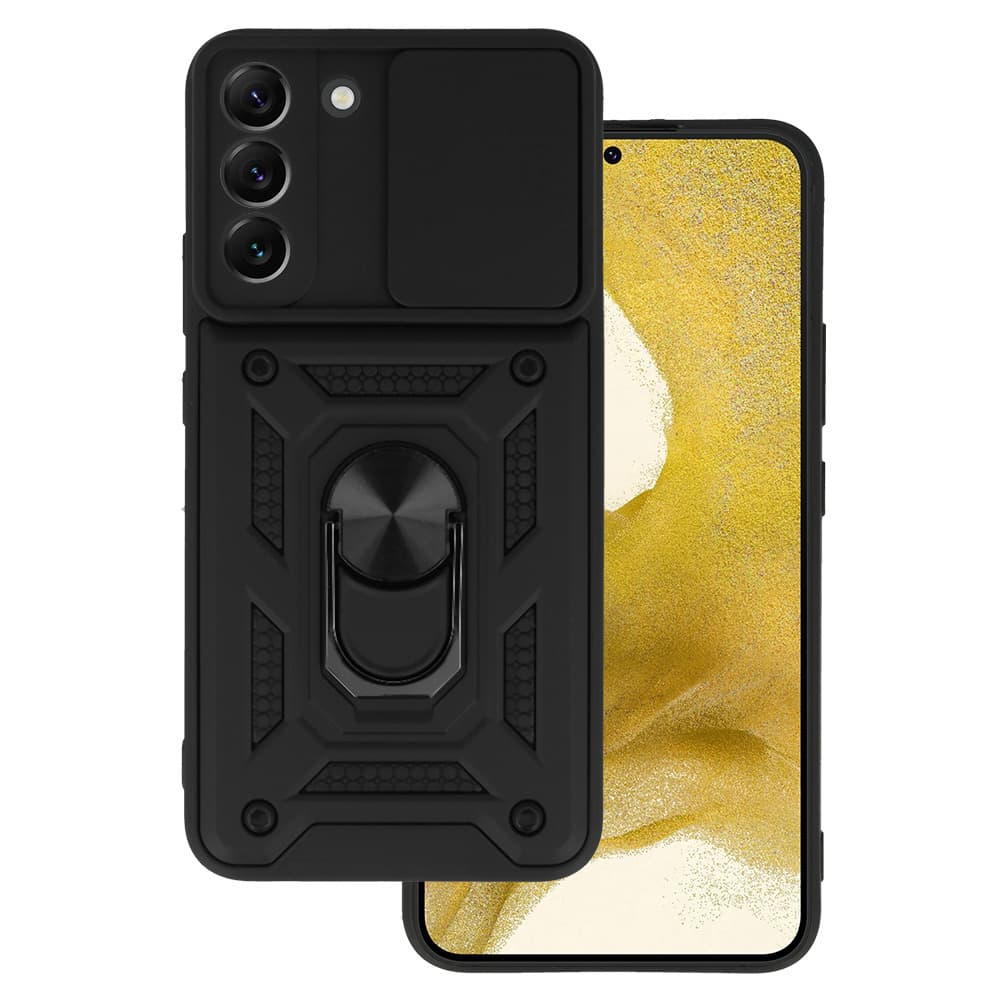 Slide Camera Armor Case pro Samsung Galaxy S22 Plus Black - náhled 1