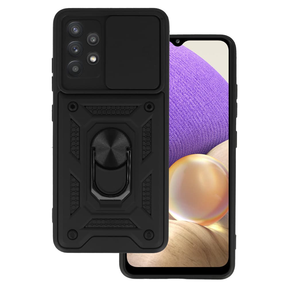 Slide Camera Armor Case pro Samsung Galaxy A32 4G Black - náhled 1