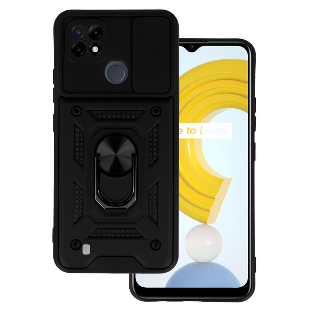 Slide Camera Armor Case pro Realme C21 Black - náhled 1