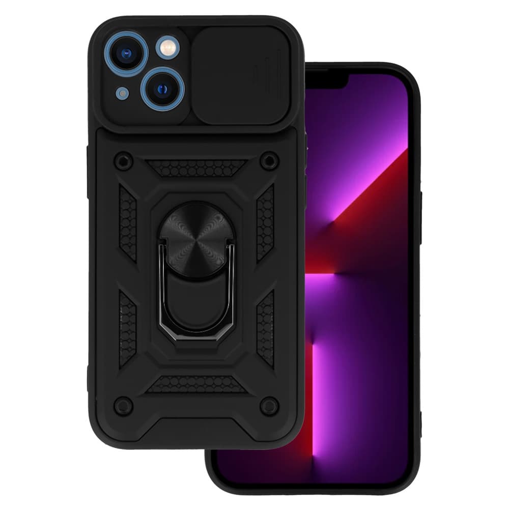 Ultra odolný zadní kryt Armor Lens na iPhone 13 černý - náhled 1