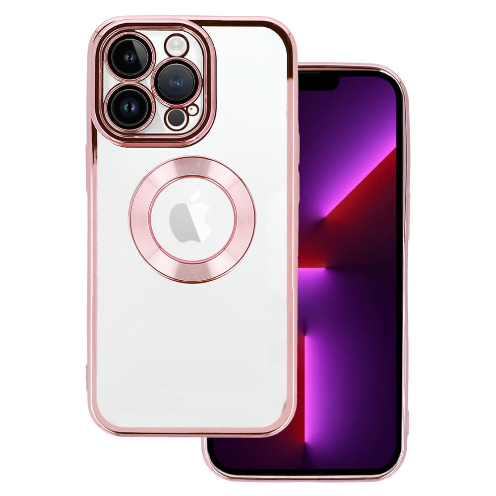 Krásné průhledné pouzdro pro Iphone 13 Pro růžové - náhled 1